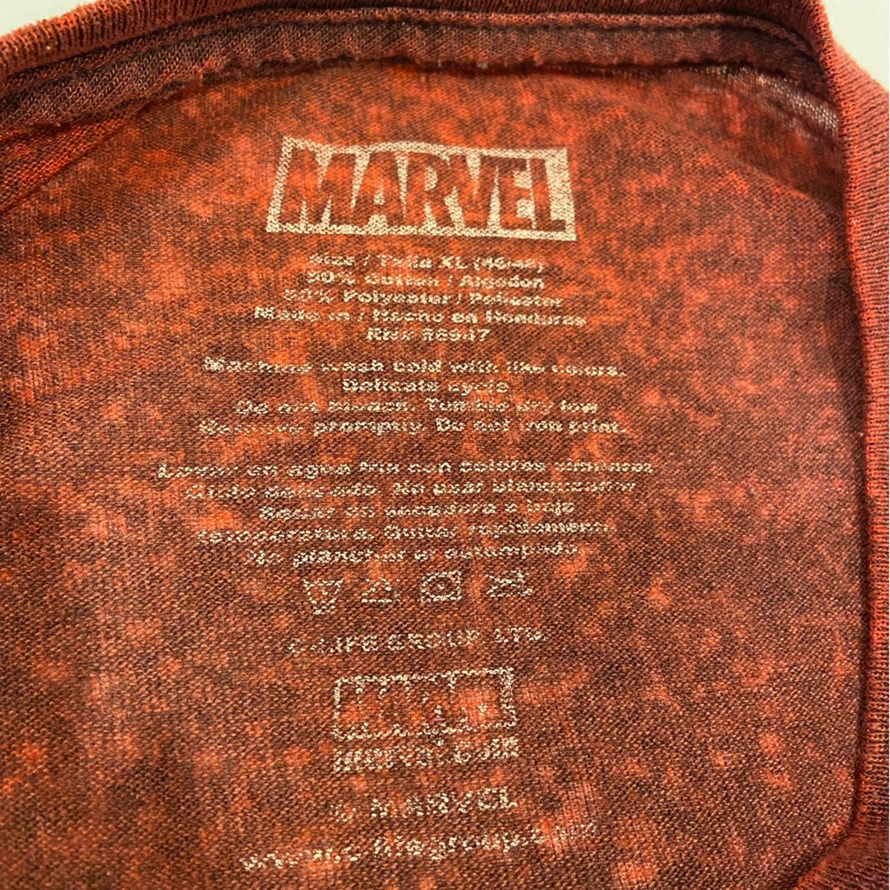 Marvel X-Men Deadpool Distressed Logo 2015 Dark T-shirt Men's Red X-Large - Picture 3 of 3
